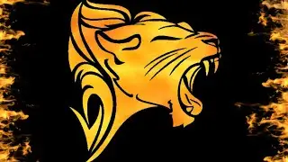 Lion logo fire effect black screen  | @ BirammaSakthiTech