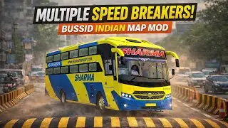 🚧 SPEED BREAKERS + BARRICADES CITY MAP MOD IN BUSSID | REAL TRAFFIC FEEL😍