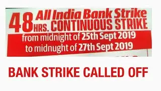 Bank Unions have called off the two day long strike