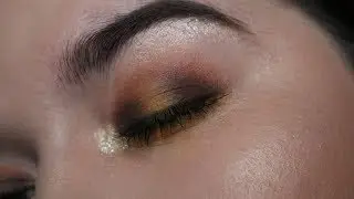 Yellow Brown Halo Eye with Colourpop Yes Please Palette