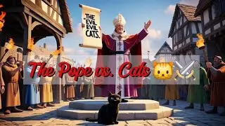 The Pope vs. Cats: The Purr-fect Medieval War 🐱⚔️ #funnyhistory #history