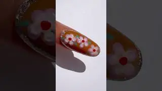 Easy Flower Nail Art Design 🌸 #nailart #springnails #nailpolish #pastelcolors