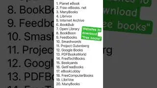 Websites for downloading free books 08 June, 2025 #FreeBooks #EbookDownloads #shorts