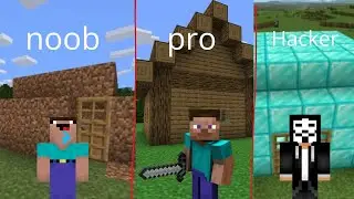 Nob vs pro vs hacker 2016 minecraft