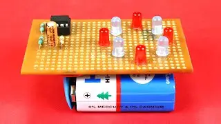DIY Simple LED Chaser with 555 Timer IC | Simple Electronic Circuit | Diwali Decoration Light Ideas.