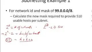 Subnetting by Example - 1- For the specified number of hosts, subnet the base address.