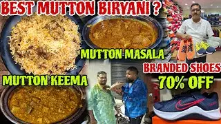 Mutton Biryani କୁ Mutton Kasa Plus ମଟନ କୀମା ମାଡ଼ 🤤 Branded Original Shoes 70% Off // Odia Vlog