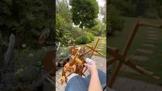 162🐏 Zwirnen am Spinnrad mit der Zwirnoline. Plying with the Zwirnoline.