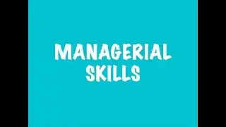 Managerial skills