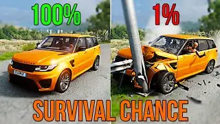 BeamNG.drive Survival Chance (With Dummies) | Realistic Car Crashes #5