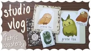 studio vlog ❦ 8: sewing fabric coasters!