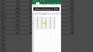Advanced Sum formula in Excel #shorts #excel #studywithdyofficial #exceltutorial
