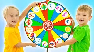 Chris plays with the magic wheel - Funny stories with friends