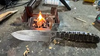 Тестирование ножа Migizi на открытом воздухе.