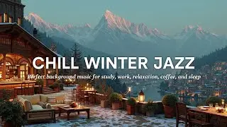 Cozy Winter Jazz Ambience | Smooth Piano Jazz for Coffee Shop & Relaxation ~ Snow Night