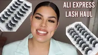 25 CENT LASHES!! 2021 ALI EXPRESS LASH HAUL & TRY-ON | Desi Hernandez