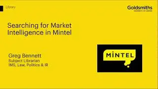Searching for Market Intelligence using Mintel