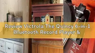 Review Victrola The Quincy 6-in-1 Bluetooth Record Player & Multimedia Center with Built-in Speakers