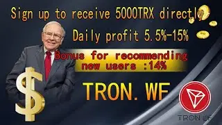 A trusted platform for bloggers, the best TRX investment project of 2022, earn up to 15% per day