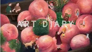 Whimsical Peach Town 🍑 | a quiet story about painting again