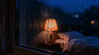 3 Hours Bedroom Rain Window + Soft Jazz Piano (No Talking) | Late Night Relax | Driporia (Part 4)