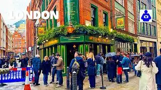 London Winter Walk 🇬🇧 West End, OXFORD STREET, SOHO, Piccadilly Circus [4K HDR]