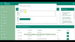 Create and Manage Support Tickets in Time Captis