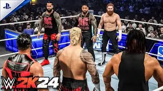 WWE 2K24 - OG BLOODLINE Vs. NEW BLOODLINE - 6-Man Tag Team Match | SMACKDOWN!