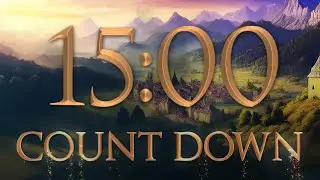 15-Minute Medieval Valley Countdown Timer - With medieval music and beep Sound Effects every Minute