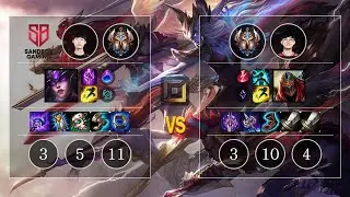SB Dove Syndra vs Naehyun Zed Bot - KR Challenger Patch 10.11