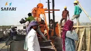 Concrete Mixer with lift (hoist) - How to mix 1 sack cement & lift it for construction