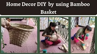 Bamboo Basket/Easy home decor DIY/Bamboo Basket planter