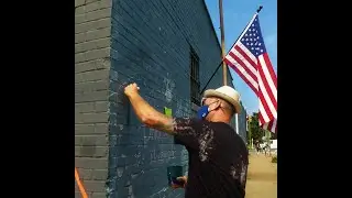 Ed Trask on the Northside Mural
