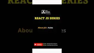 JSX Rules | React JS series #reactjs #shorts