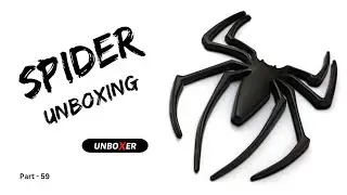 S2S | 3D Spider Metal Logo | Emblems Badges Decal for Car & Bike | Unboxer