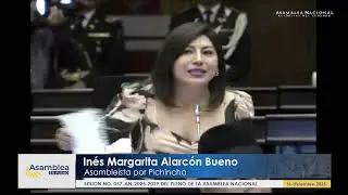Asamble&iacute;sta In&eacute;s Alarc&oacute;n - Sesi&oacute;n 057 - Cambio del orden del d&iacute;a