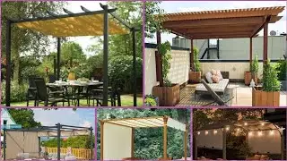 Retractable Wave Sun Shade Net | Retractable Pergola Canopy | Backyard Pergolas Design #retractable