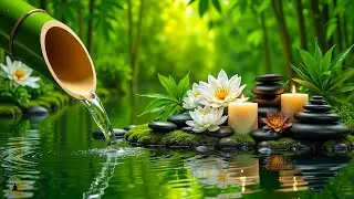 Relaxing Sleep Music with Bamboo Water Sound🌿Insomnia Relief,Calm Anxiety,Stress Relief & Meditation