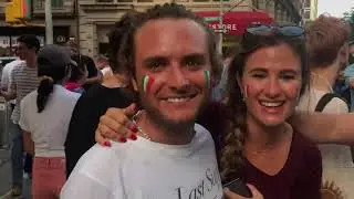 Italia Inghilterra finale europei 2021 New York con Cesare Vangeli italy mondo iscriviti al canale!