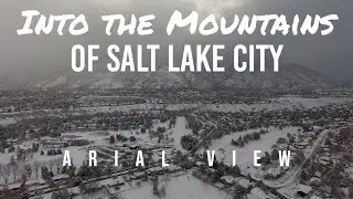 Snow Day in Salt Lake City Utah going into the the Wasatch Mountains 4 | Shot by Skydio 2 in 4K
