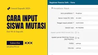 Cara Input Siswa Mutasi Dari RA