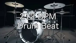 212 BPM Rock Drum Beat for Musical Practise