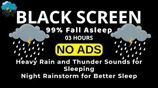LIGHT RAIN Sounds for Sleeping BLACK SCREEN | Sleep and Relaxation | Dark Screen Nature Sounds