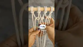 N06 - Aprenda o N&oacute; Feston&ecirc; em Macram&ecirc; F&aacute;cil - Tutorial B&aacute;sico #diy #macrame #makrame