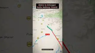 Katra To Srinagar Indian Railway Travel/ #srinagar #Katra #railway #travel #jammu #map #shortvideo