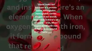 Why Is Blood Red? 🩸| Chemistry Explained #Shorts #facts #scienceshorts #didyouknow #blood #redblood