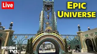 🔴Live: We're BACK at EPIC Universe - Rides, Food, Shopping & More - Universal Studios Live Stream