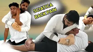 Sciatica Back Pain | Slip Disc Chiropractic Treatment  | Trending Back Cracks #viral