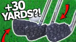 Homemade ILLEGAL Golf Clubs | Tire Tread On Club Face  *INSANE DISTANCE!