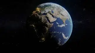 30 Minutes Digital Earth Rotating in Space, Space View, Royalty Free HD Stock Video, No Copyright*